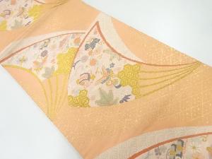 洗面に鶴・宝尽くし模様織出し袋帯